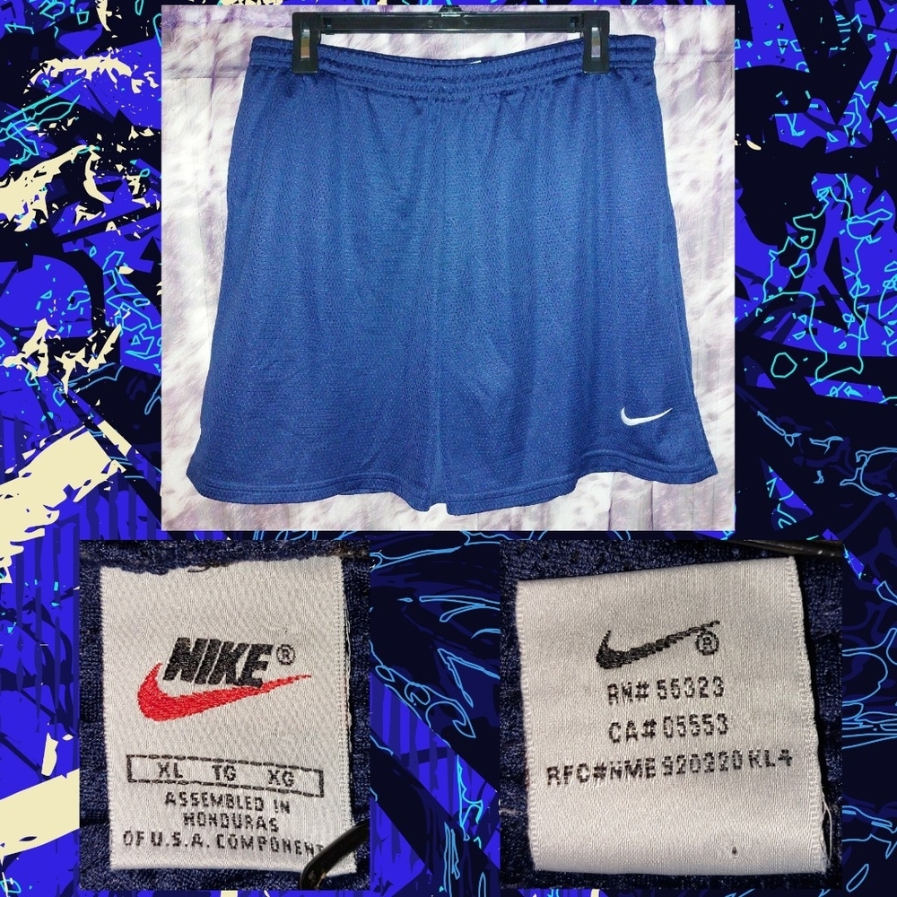 Nike brand Mens Navy Blue Athletic Soft Mesh Knit Basketball Shorts Sz 4XL